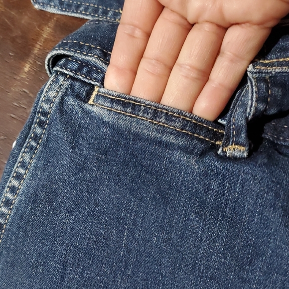 GAP Women's Dark Blue Jean Shorts Size 2 / 26 High Rise Khaki Short Stretxh - Picture 5 of 5